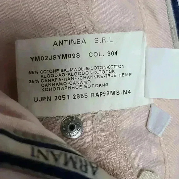 ARMANI Wide-Leg Denim Collection Blush Pink Trousers Size 6 - Picture 4 of 6